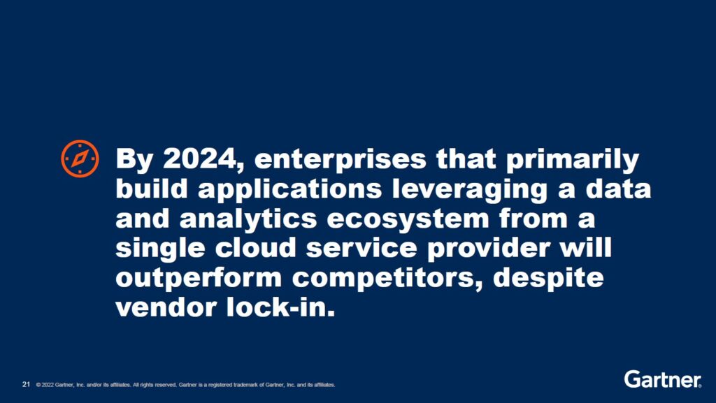 enterprises should build data and analytics ecosystem on a single cloud service provider